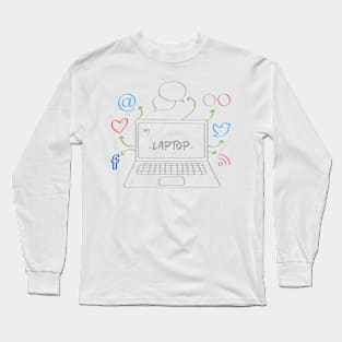 my laptop inspired worker Long Sleeve T-Shirt